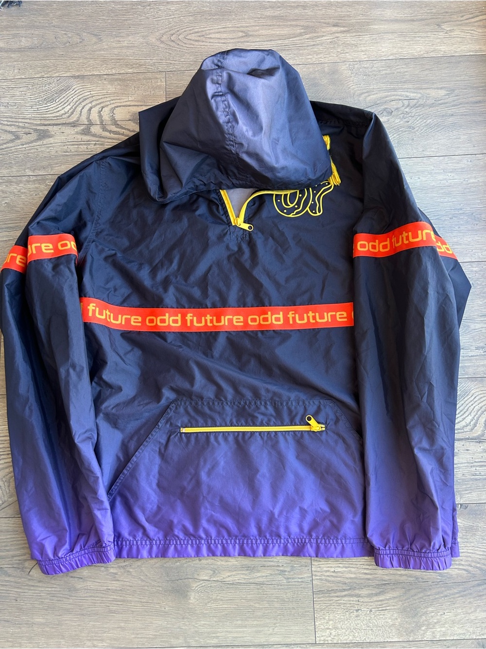 Odd Future Black & Purple Windbreaker with Yellow & Red Accents